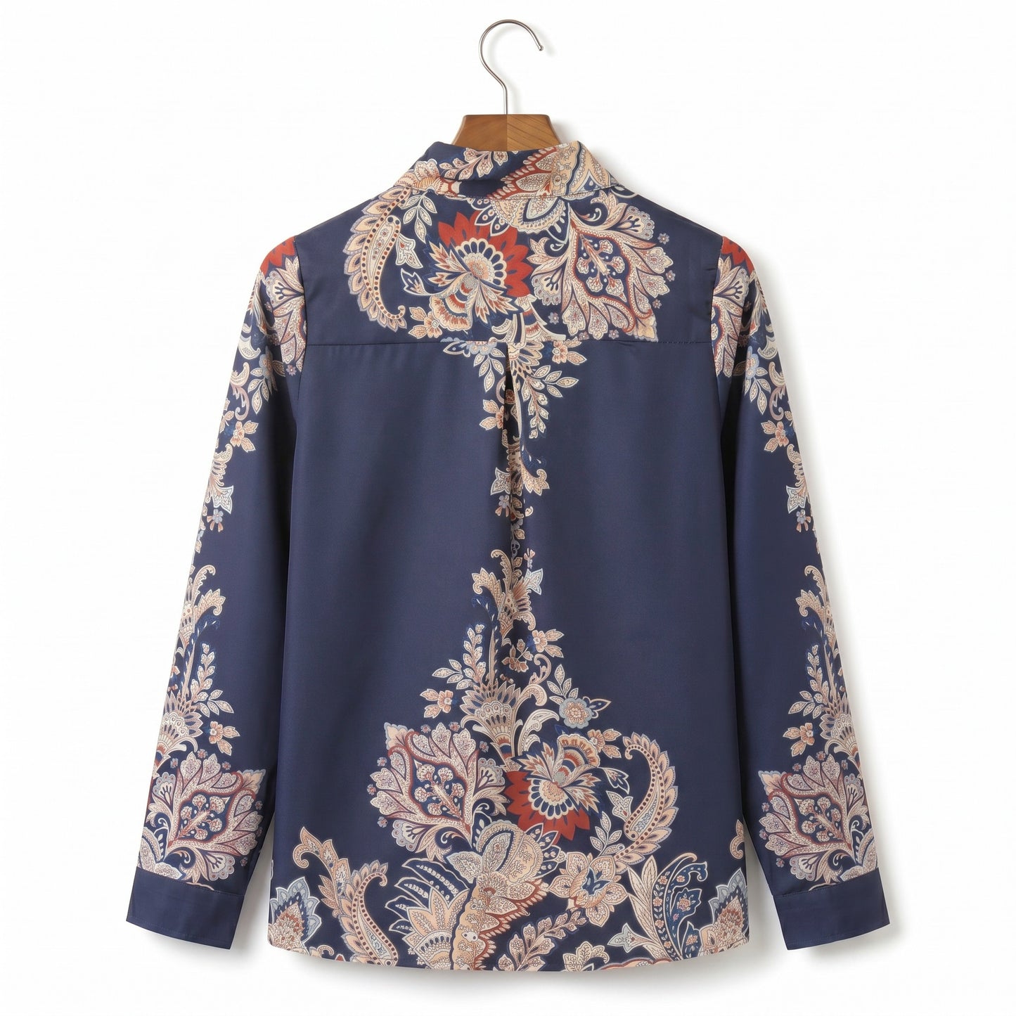 Elegant printed shirt crafted from premium fine crepe fabric. Designed for comfort, versatility, and everyday sophistication.