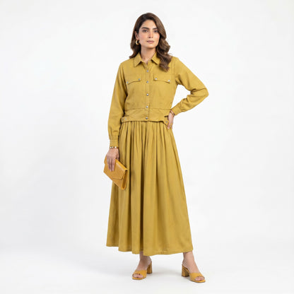 Elara Shirred Dress