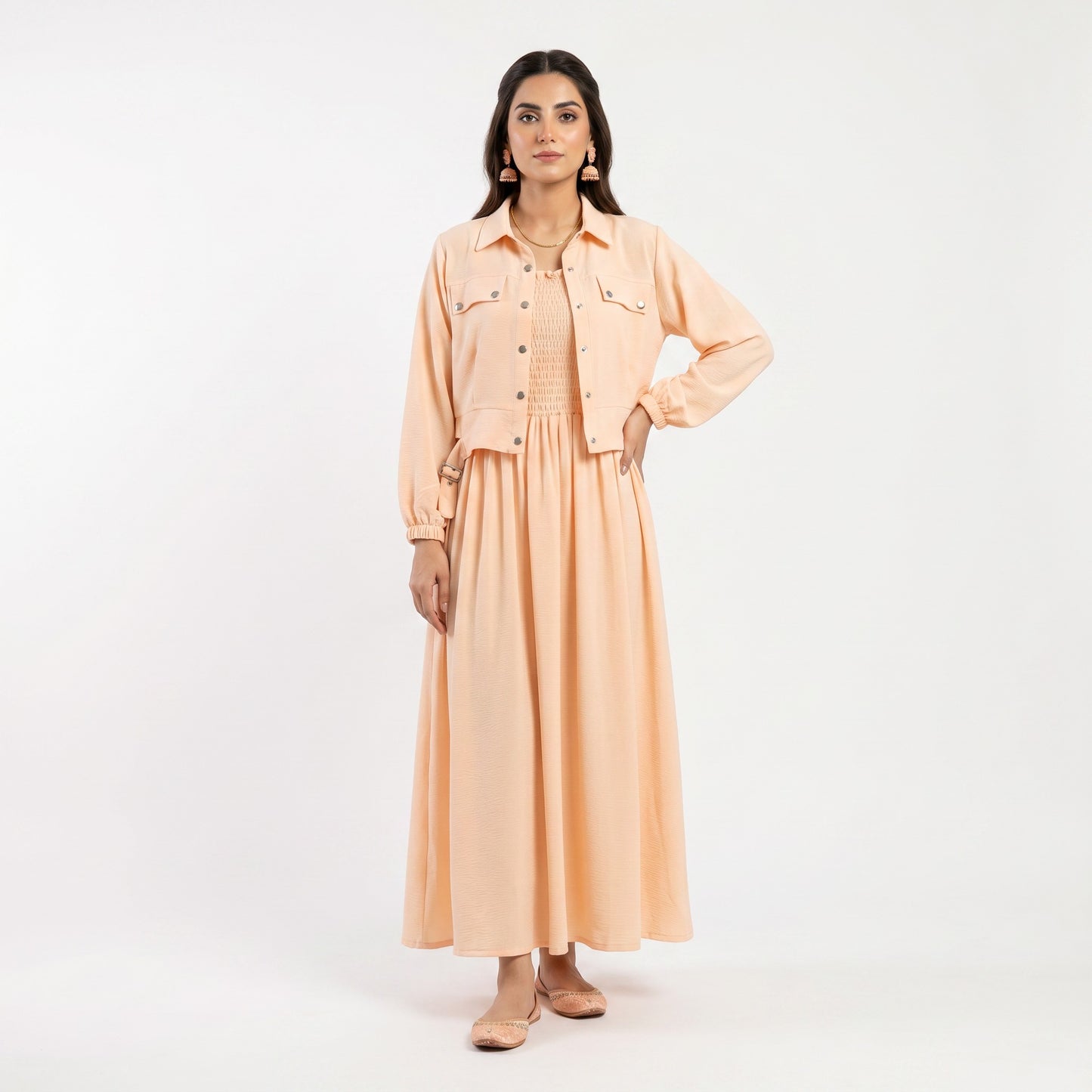 Elara Shirred Dress