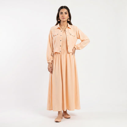 Elara Shirred Dress