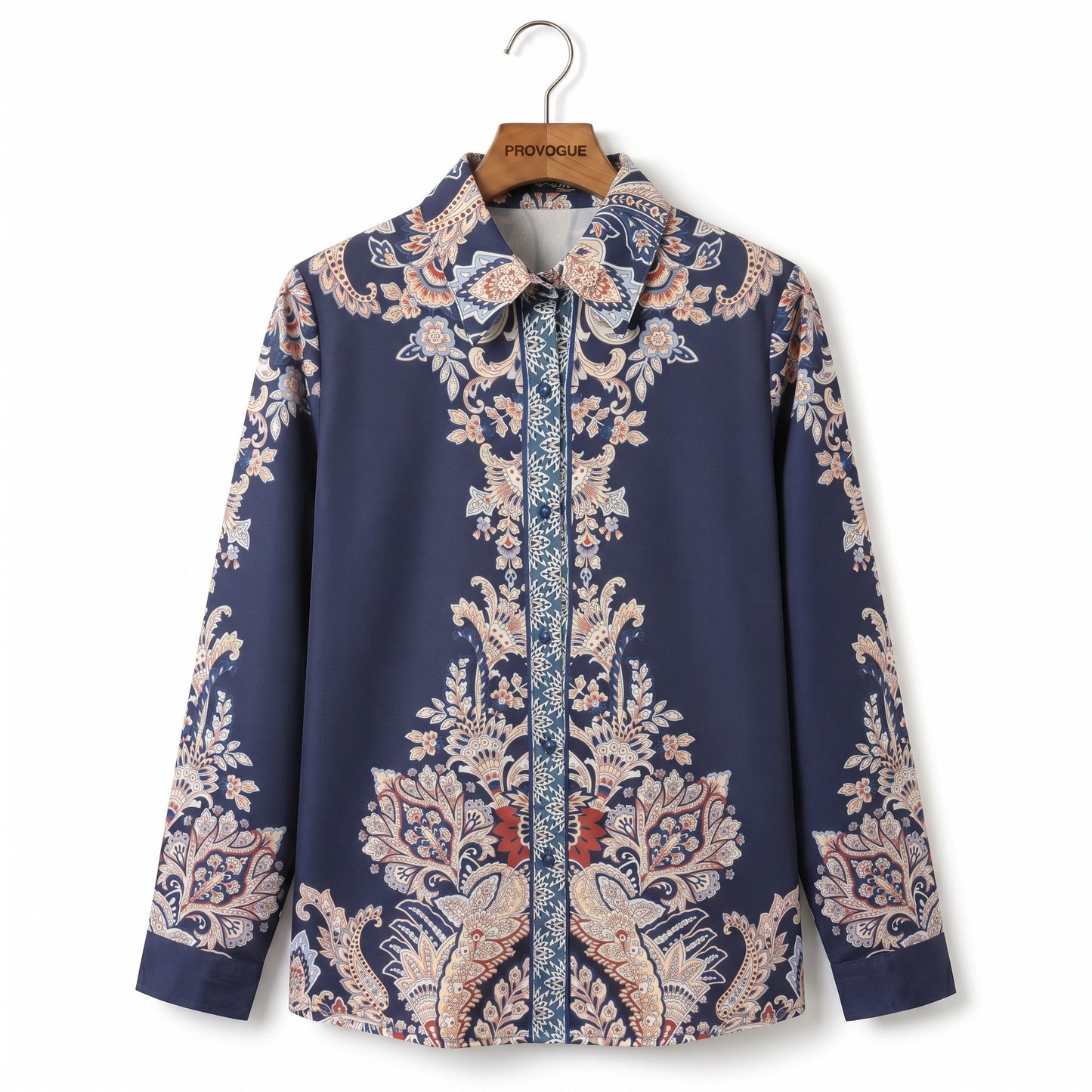 Elegant printed shirt crafted from premium fine crepe fabric. Designed for comfort, versatility, and everyday sophistication.