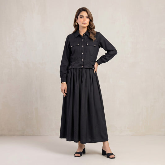 Elara Shirred Dress